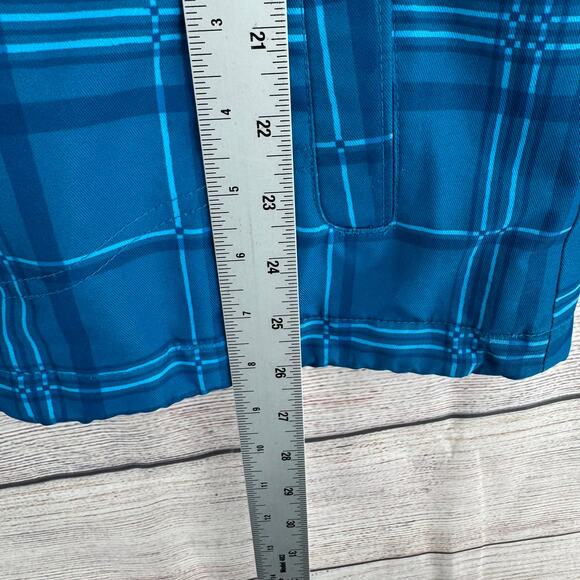 Columbia Plaid Omni Tech Snowboard Ski jacket Womens Medium Blue Interchange - Picture 12 of 16